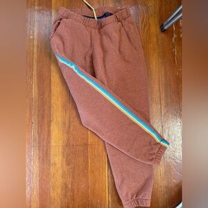 Patagonia Women’s Rust Joggers with Colorful Stripe